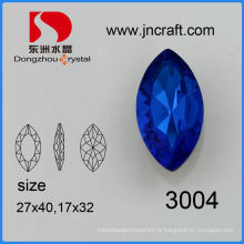 Grossiste Grande Taille Capri Blue Crystal Stone pour la fabrication de bijoux